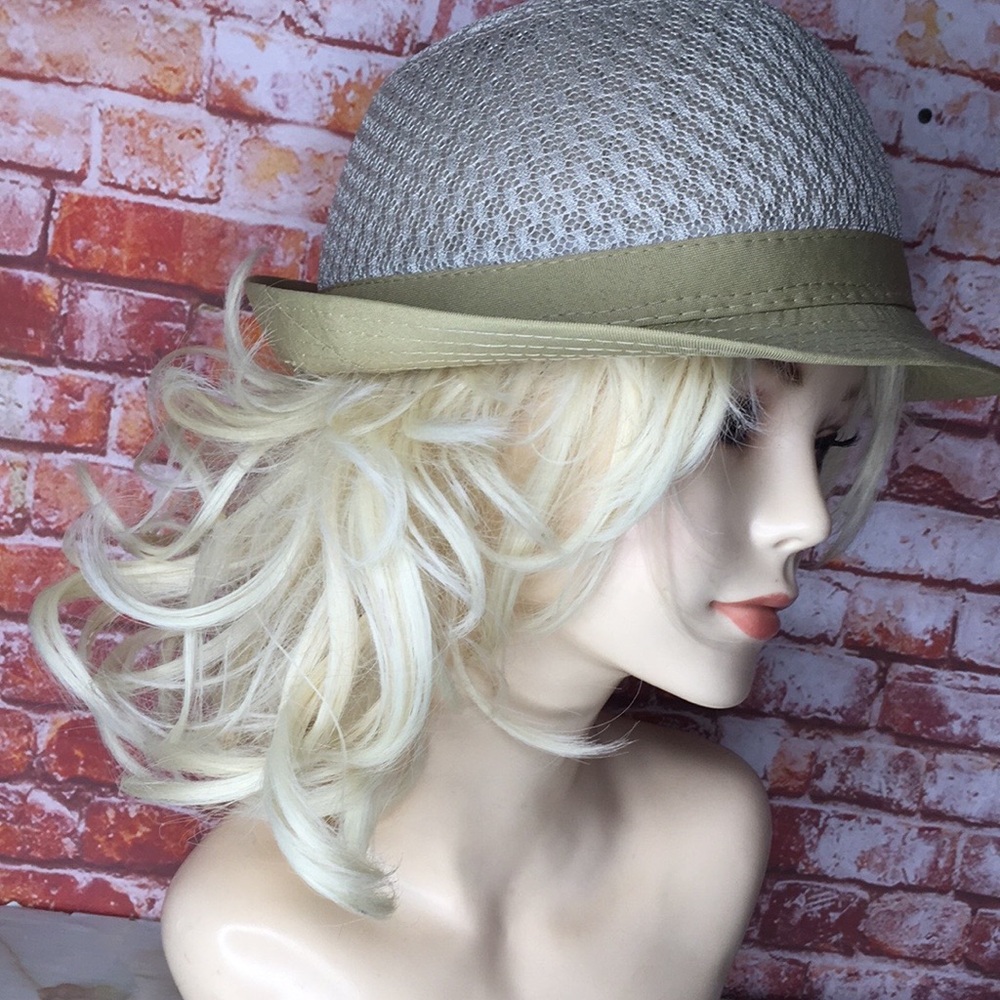 Tan and Cream Women's Lightweight Canvas Fedora Hat